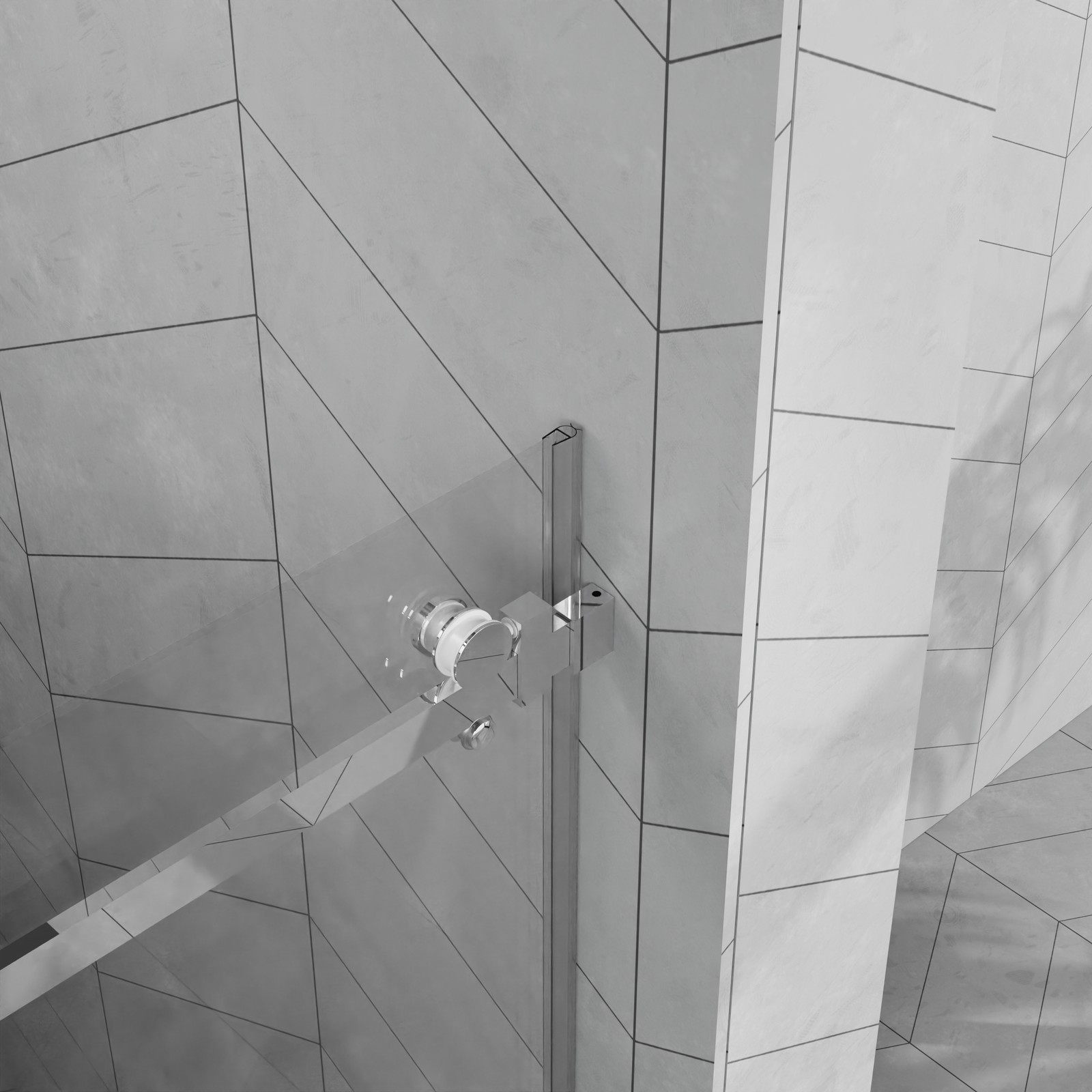 48″x72″ Frameless Sliding Shower Door Combo w/ 48″x32″ White Acrylic Shower Base