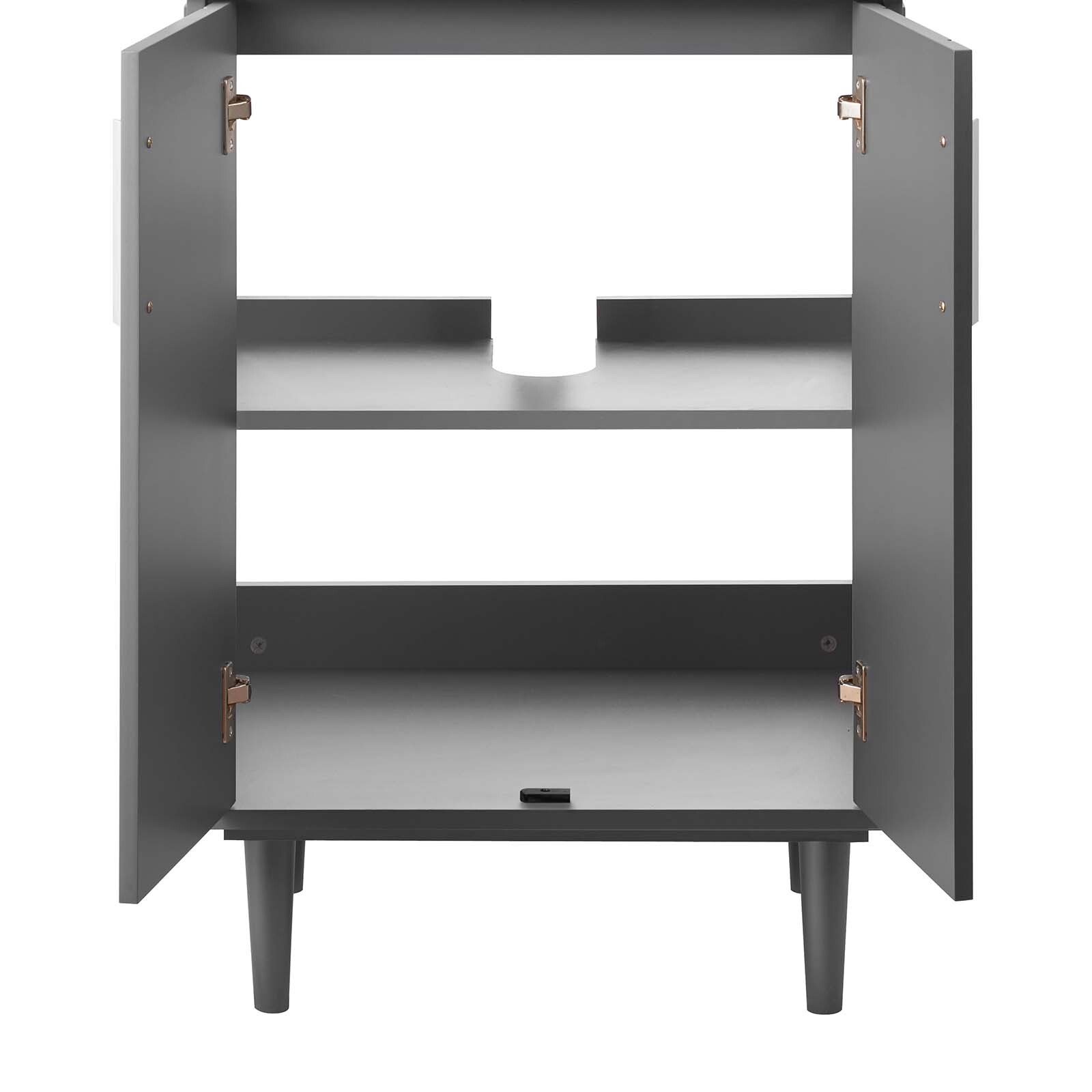 Modway Augusta 24″ Bathroom Vanity in Gray Black