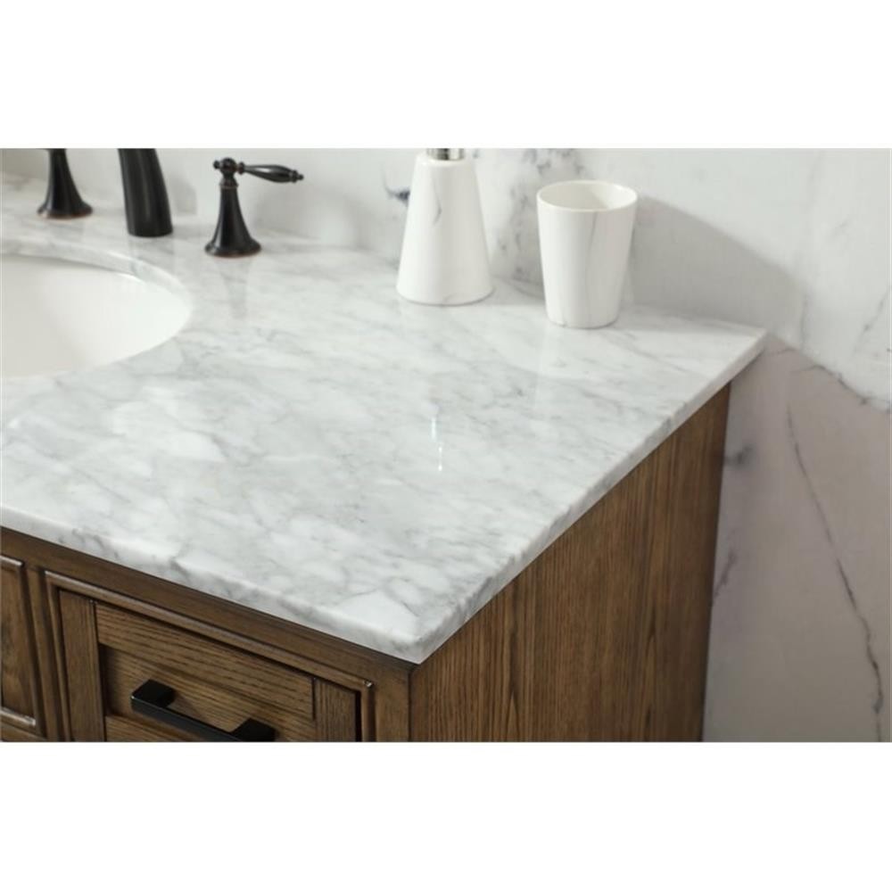 Elegant Decor Americana 48″ Aluminum Alloy Single Bathroom Vanity in Driftwood
