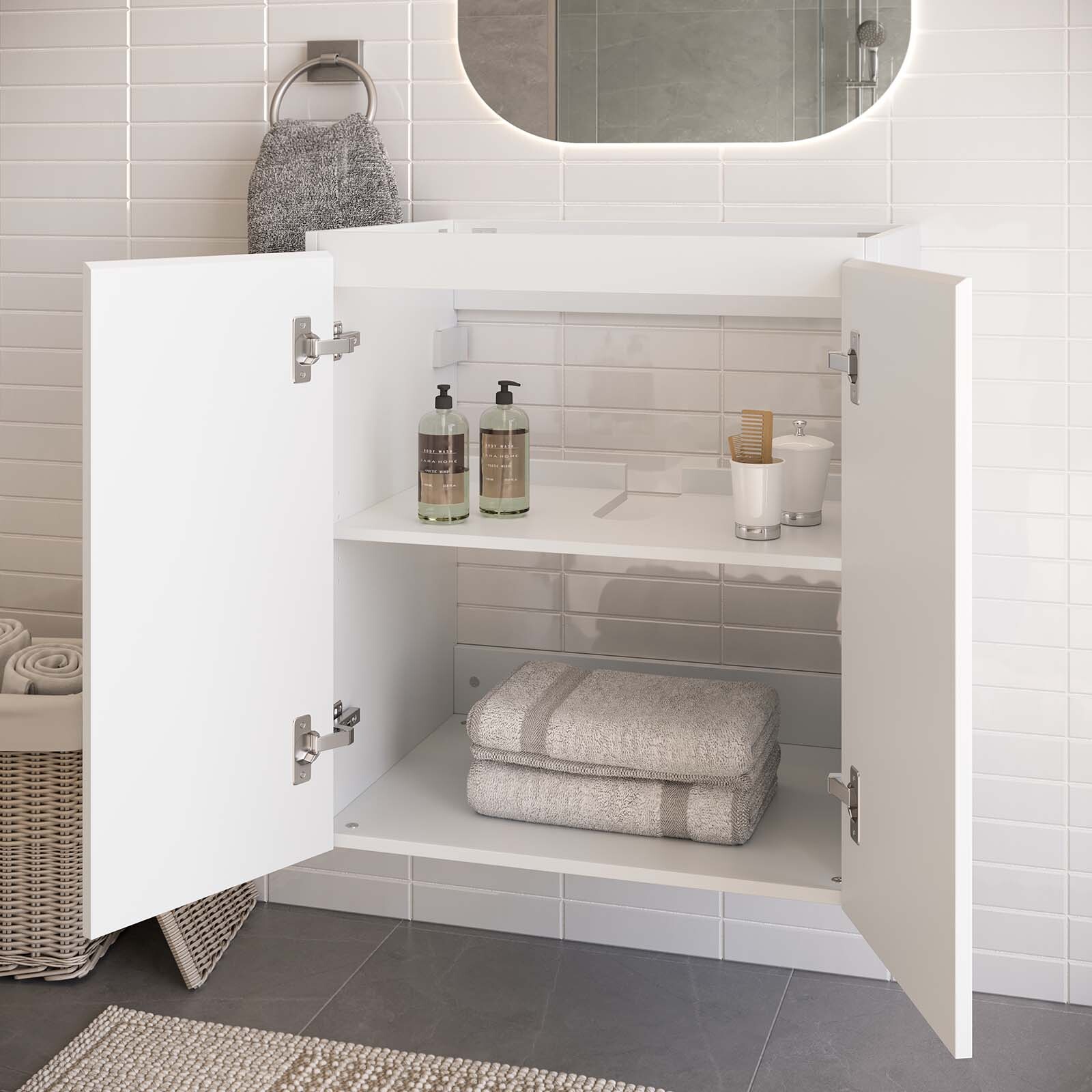 Modway Vitality 24″ Wall-Mount Bathroom Vanity in White