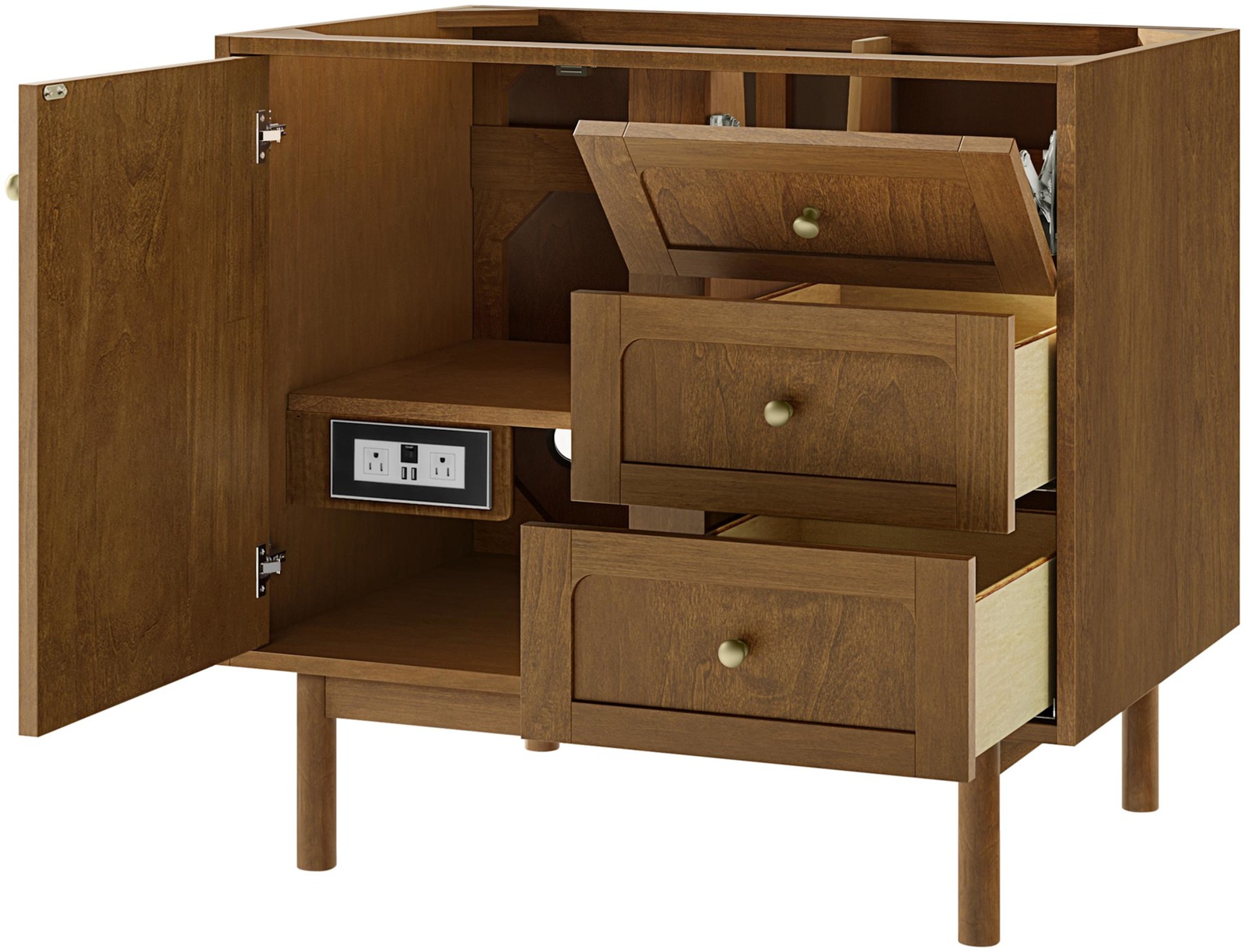 James Martin Vanities 545-V36-3CAR Laurent 36″ Single Basin – Light Natural Oak
