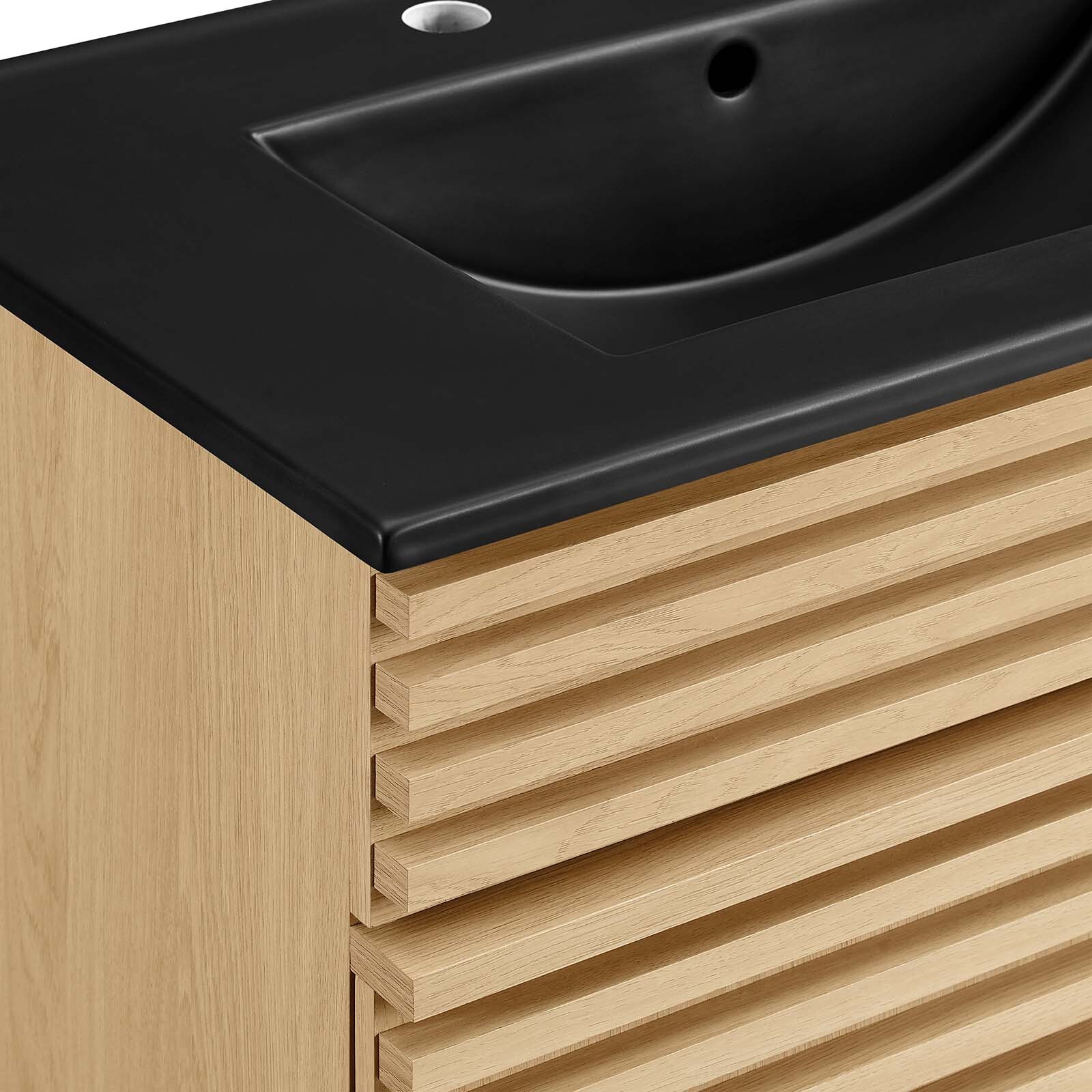 Modway Render 30″ Bathroom Vanity With Sink in Oak Black