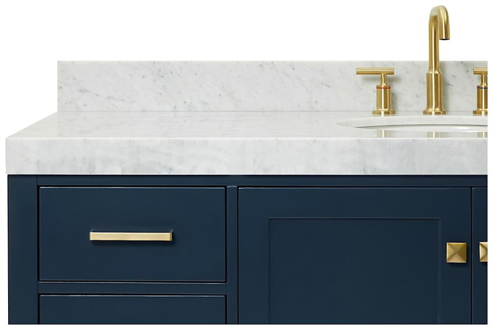 Ariel A060SCW5OVO Cambridge 60″ – Grey / Italian Carrara Marble Top / Brushed