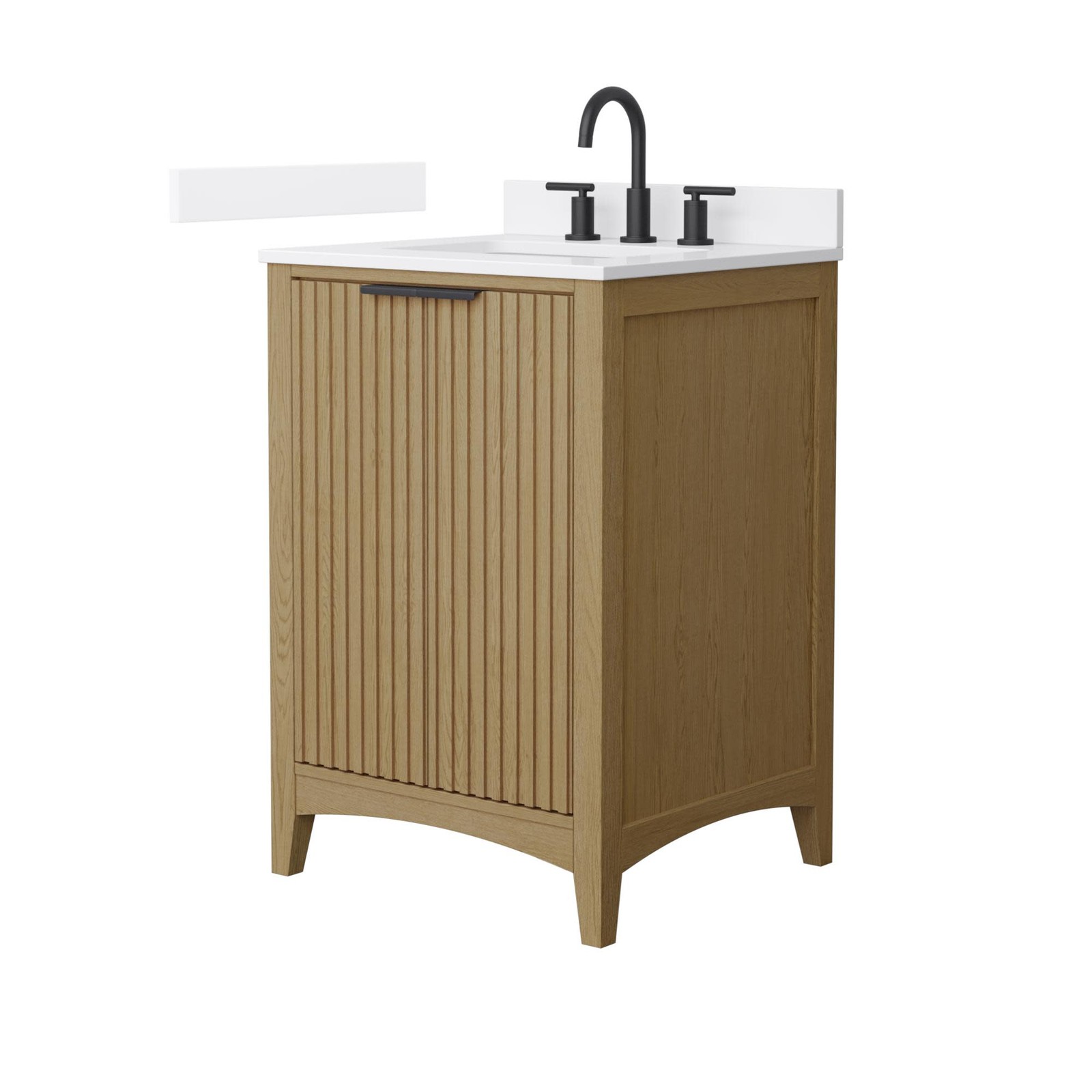 Wyndham Collection WCF9191-24S-VCA-US3MXX Palmilla 24″ – Natural Oak / White