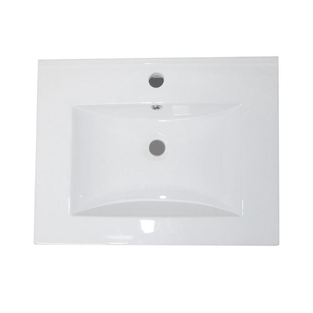 24.4″ 2-Door Single Wall Mount Sink Solid Wood Vanity in White