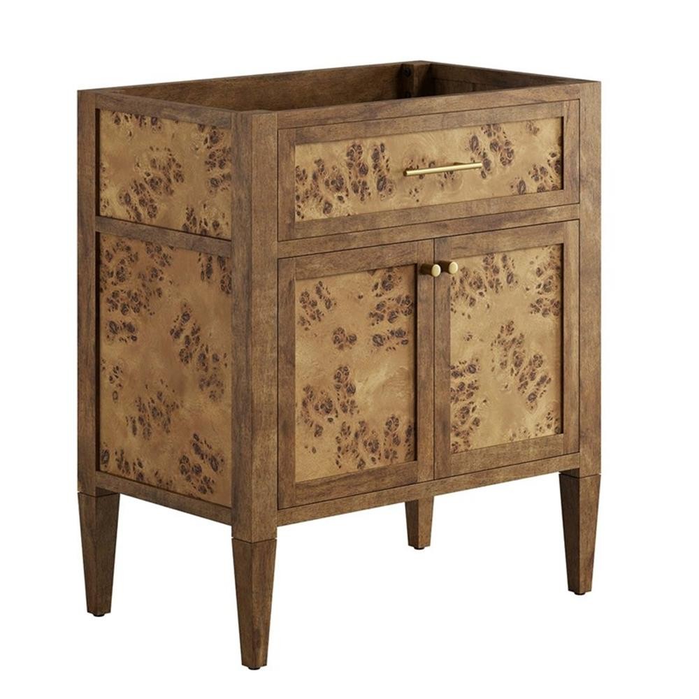 Modway Elysian 30″ Modern Wood Bathroom Vanity in Black and Brown