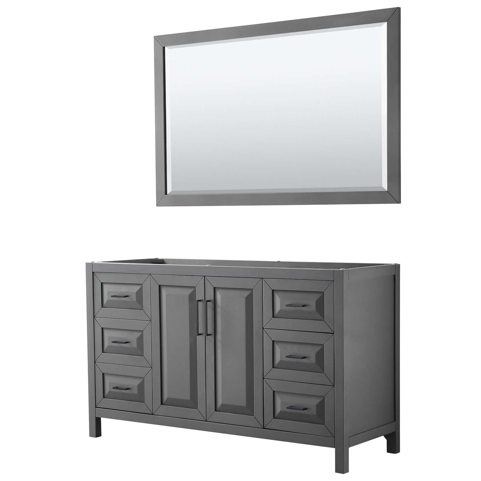Wyndham Collection WCV252560SCXSXXM58 Daria 59″ Single – Dark Gray / Matte Black