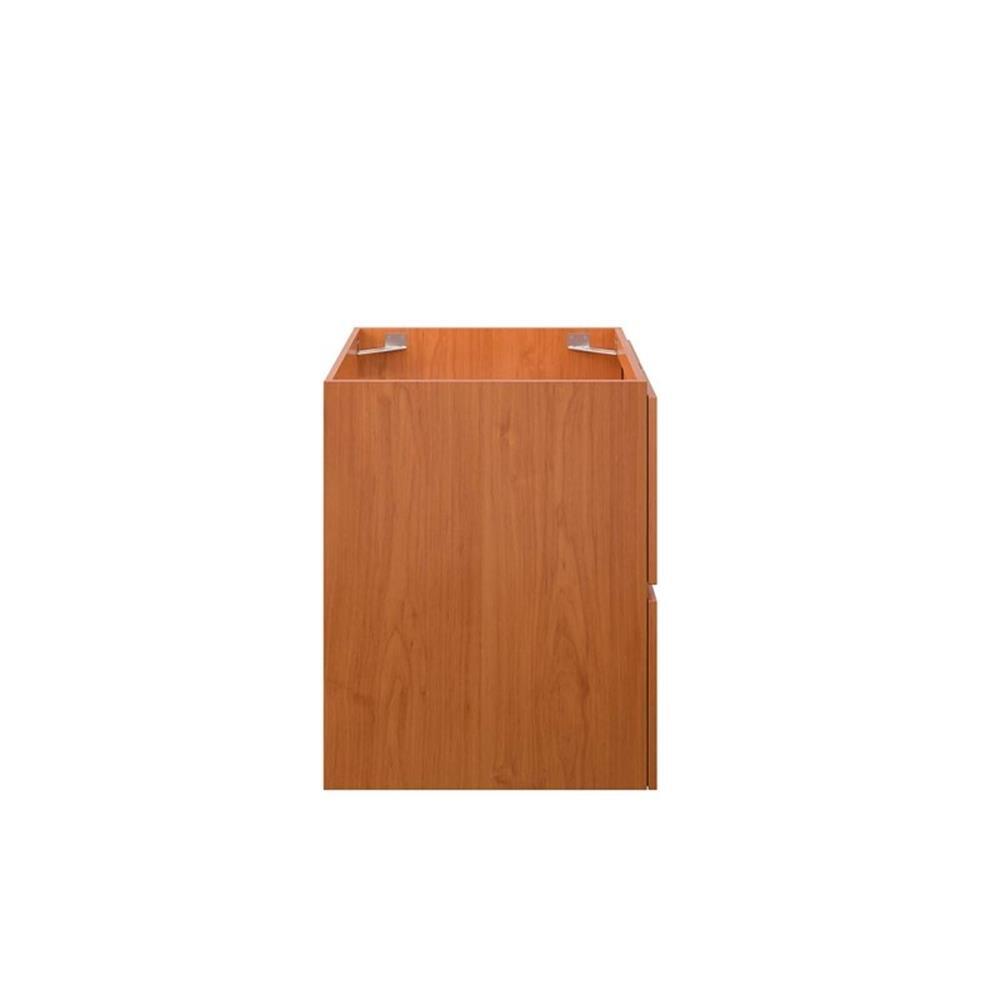Modway Scenic 24″ Melamine Wall-Mount Bathroom Vanity Cabinet in Cherry/Walnut