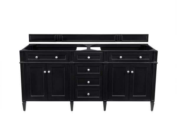 72″ James Martin Brittany 650-V72-M-BKO Double Vanity Cabinet Black Onyx