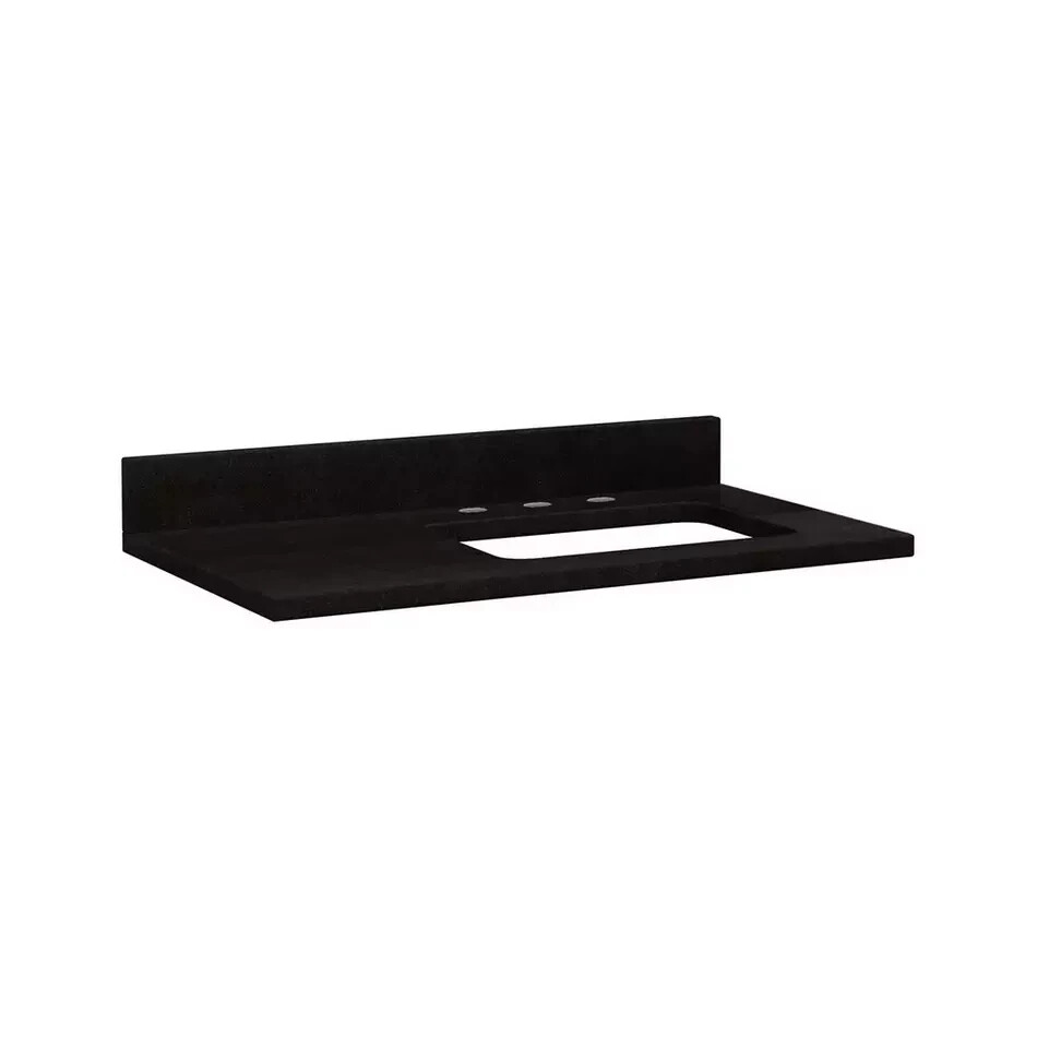 Signature Hardware Granite Vanity Top 31″ x 19″ with Backsplash 8″ Faucet Holes