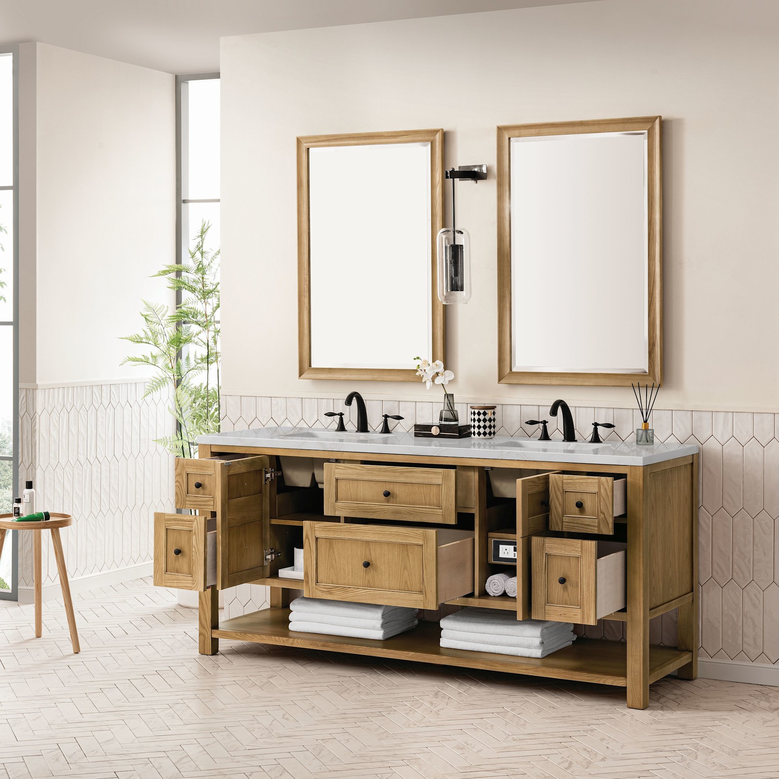 James Martin Vanities 330-V72-FVSL Breckenridge 72″ – White