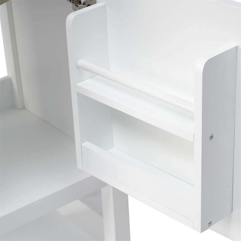 20″ Bathroom Vanity with Sink Combo White Storage Cabinet w/Door & Open Shelf