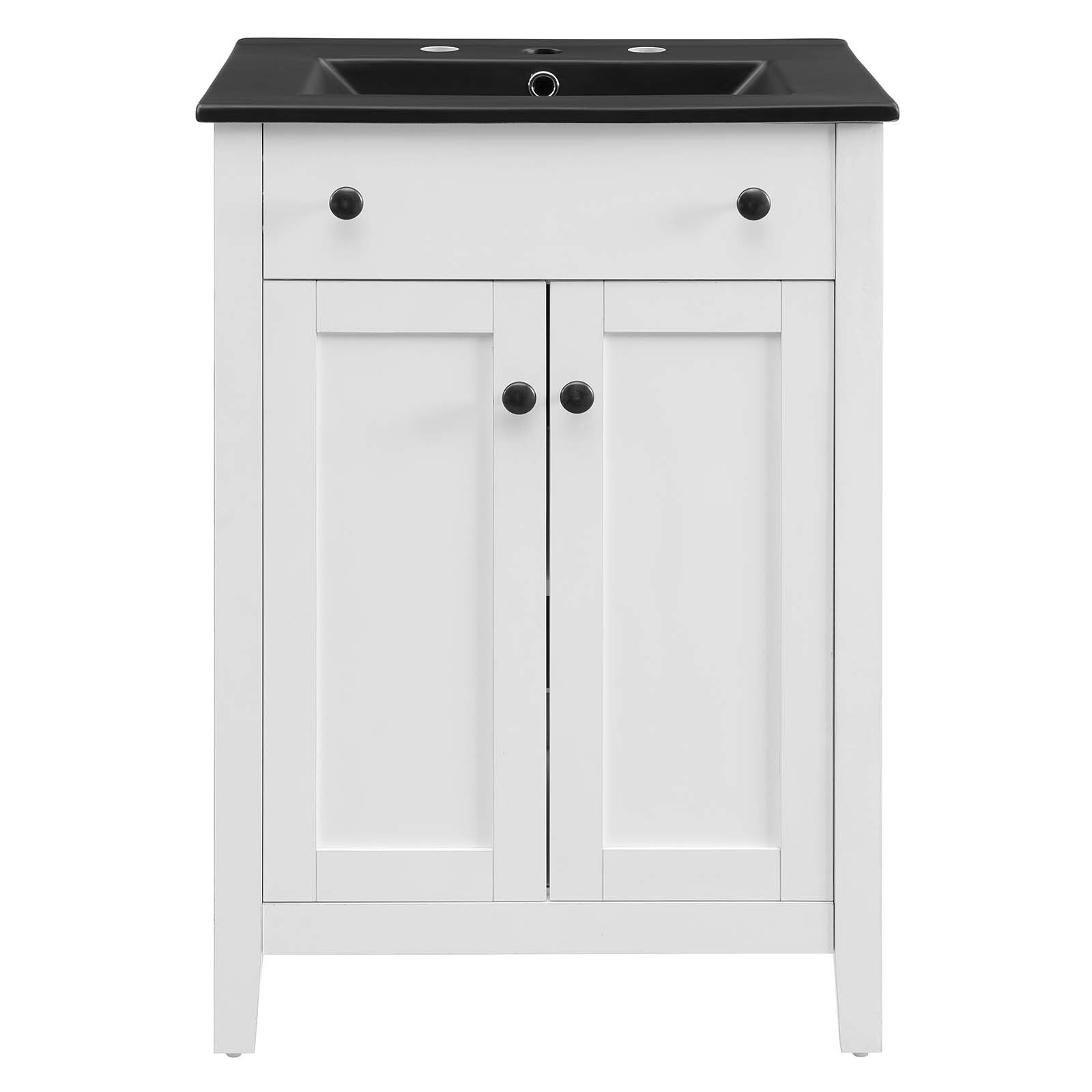 Modway Nantucket 24″ Bathroom Vanity With Sink in White Black