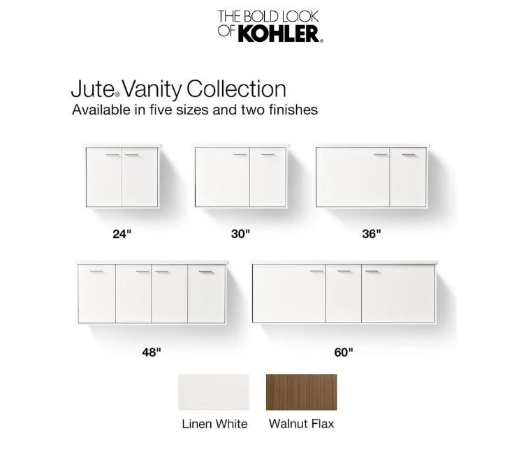 Kohler K-CM99541-BD1-1WM Jute 30″ Wall Mounted Single Basin Vanity Set