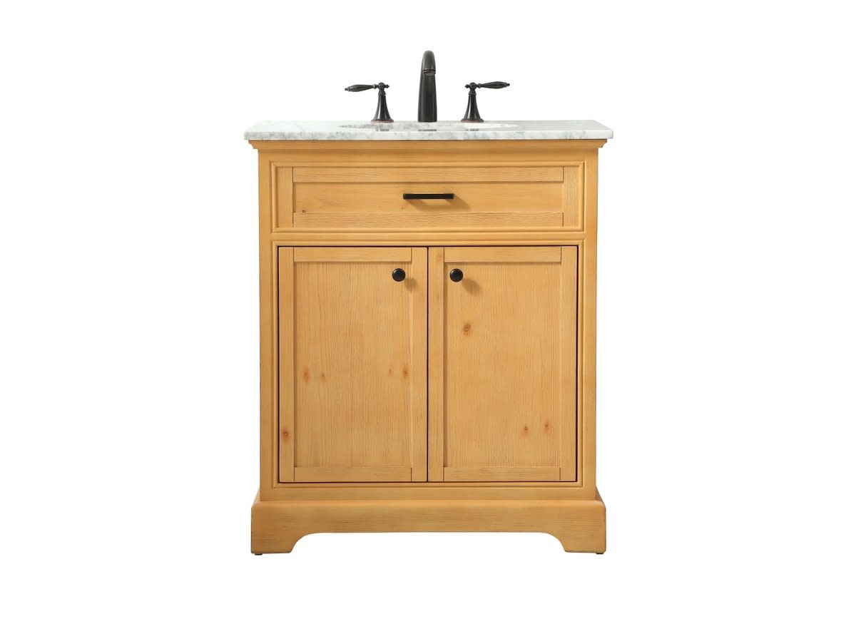 Elegant Lighting VF15030WH Americana 30″ – Natural Wood