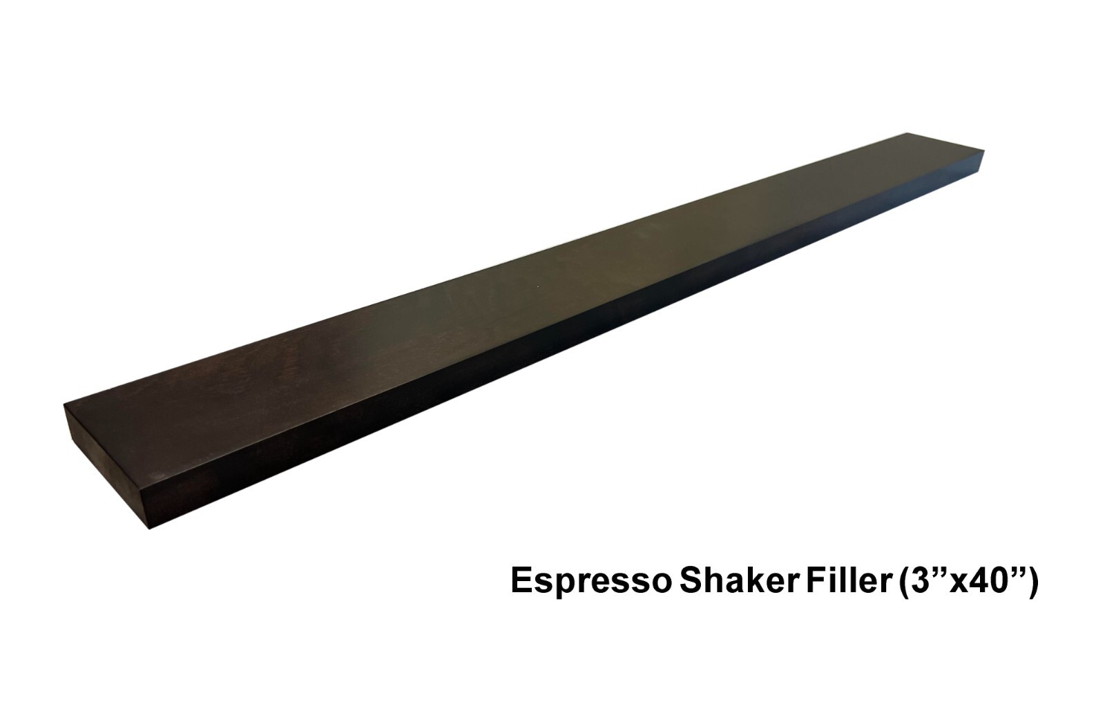 New Espresso Shaker solid wood 3″ filler (3″ x 40″)