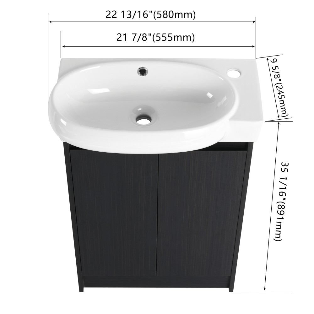 Freestanding Bathroom Vanity W Sink Soft Close Doors