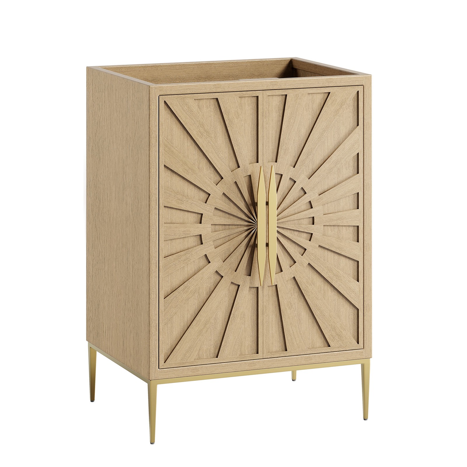 Modway Awaken 24″ Bathroom Vanity Cabinet in Oak – Sink Basin Not Included