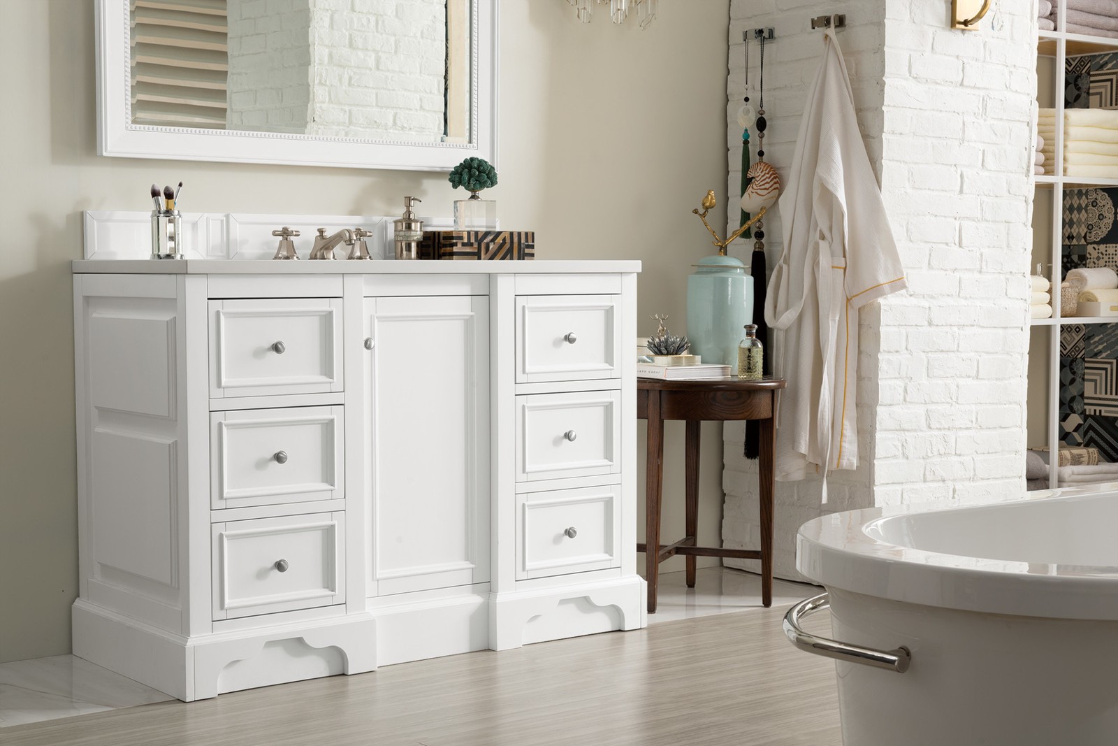 James Martin Vanities 825-V48-3WZ De Soto 48″ – White