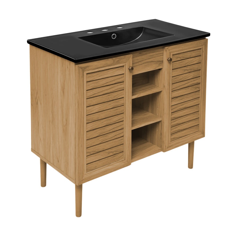 Swiss Madison SM-BV374-3MB Bron 36″ – Golden Oak / Matte Black