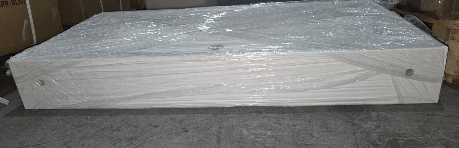 Matte White Wall-Mount Floating Sink Solid Surface Stone Resin Bathroom