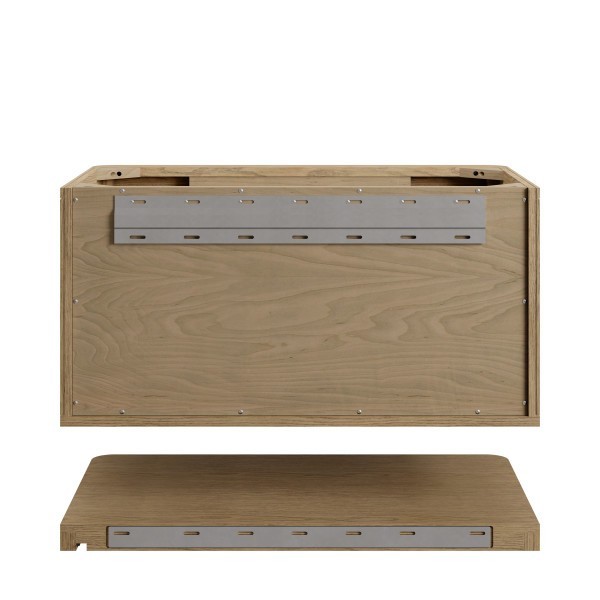 36″ James Martin Allamari D640-V36-DMS-3VSL Vanity Cabinet Silver SilestoneTop