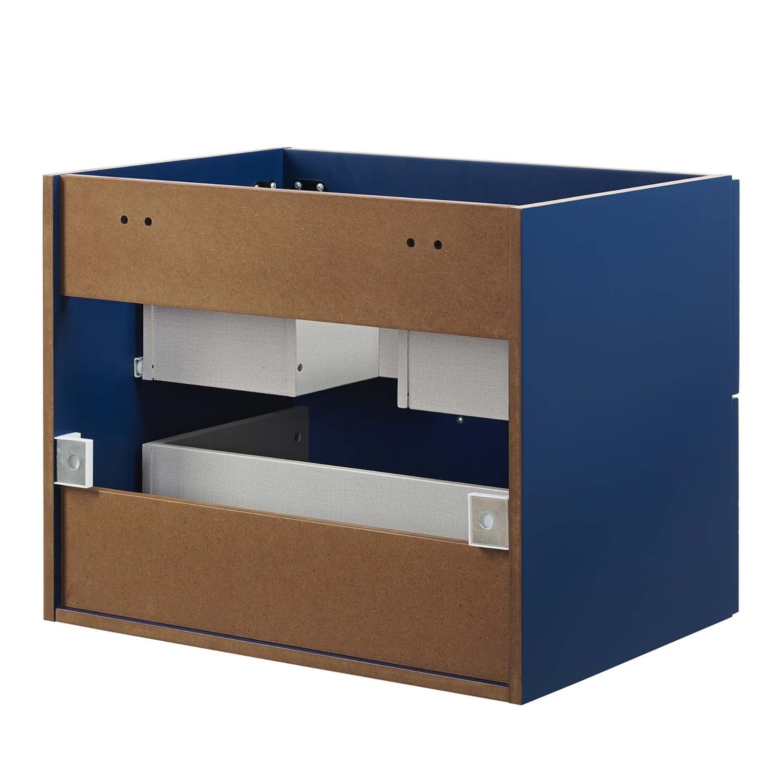 Modway Daybreak 23.5″ Particleboard MDF Wood Wall-Mount Bathroom Vanity in Blue