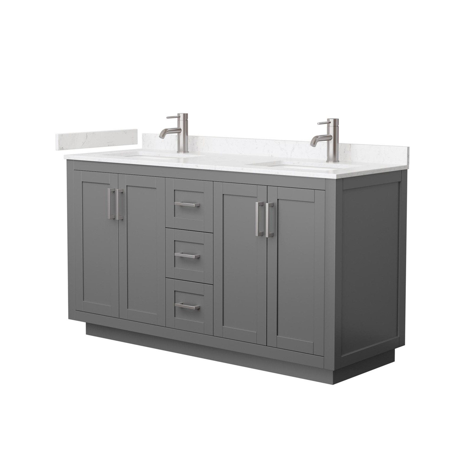 Wyndham Collection WCF2929-60D-VCA-MXX Miranda 60″ – Dark Gray / White Cultured