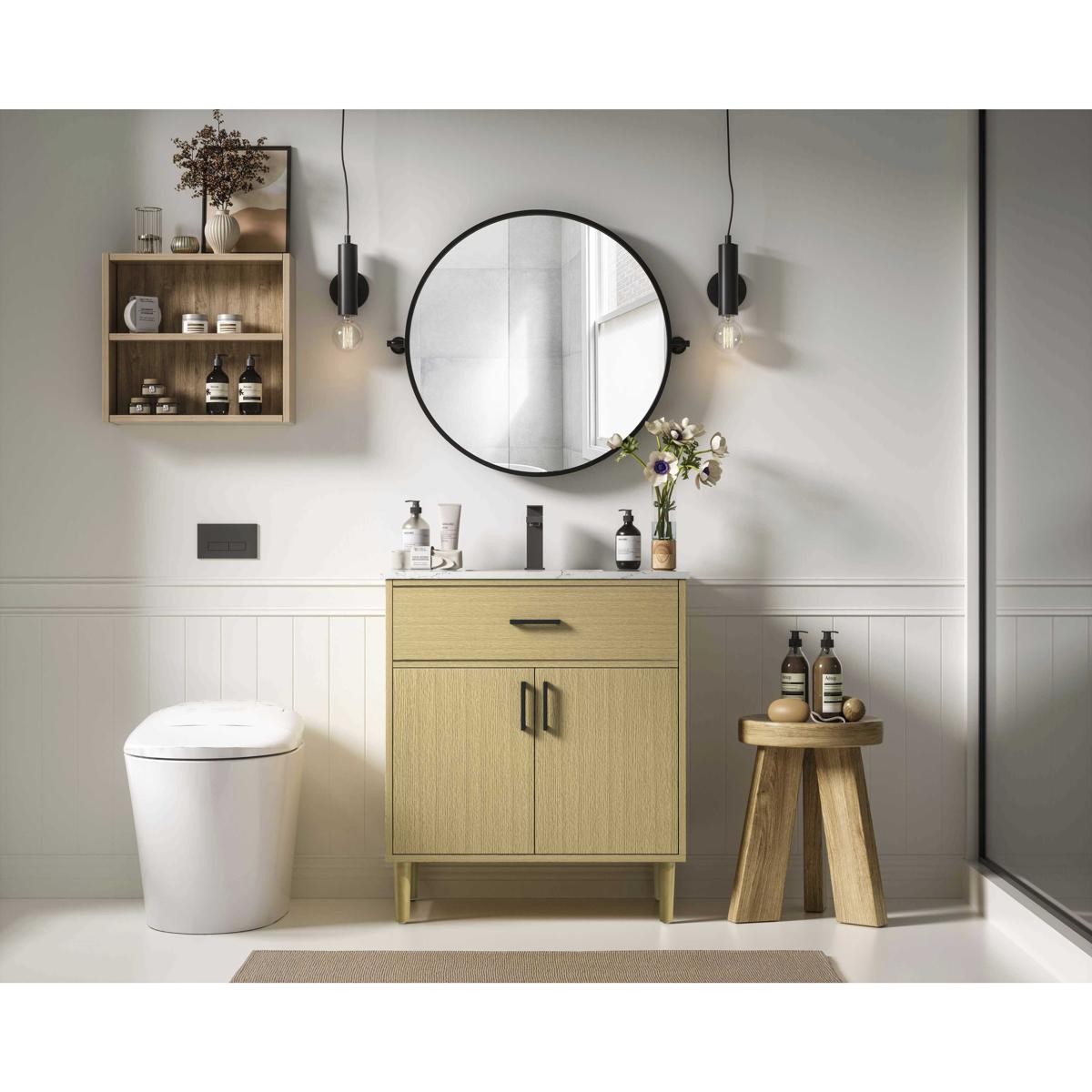 Elegant Lighting VF25030MHB Chandler Vanity Honey Brown