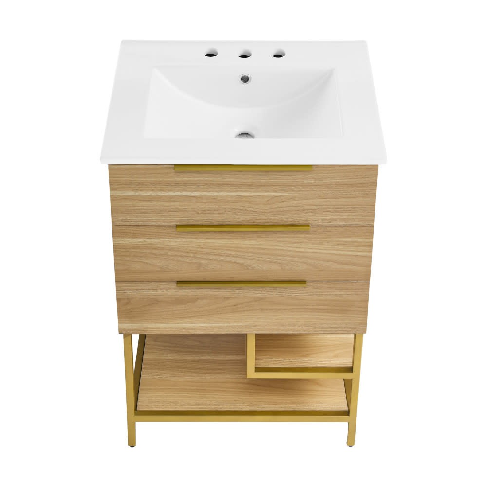 Swiss Madison SM-BV380-3 Carre 24″ – Golden Oak / White