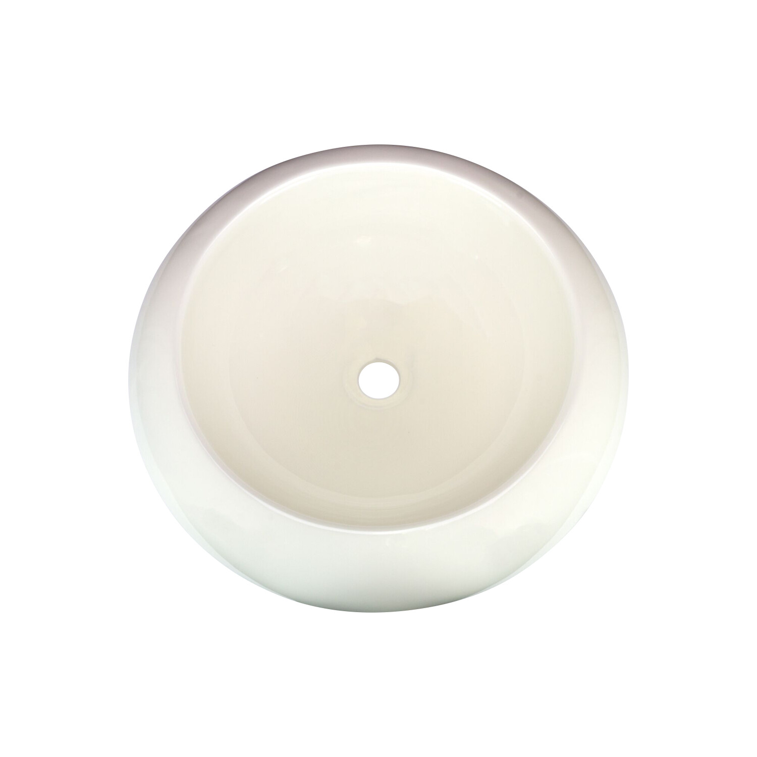 Rok Halo Round Shaped Vessel Bathroom Sink, 18-1/2″ Diameter, Ivory Porcelain