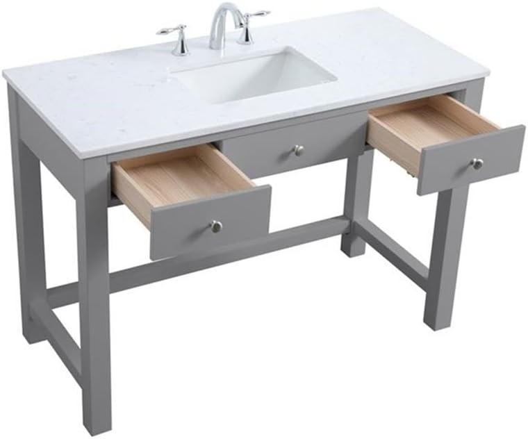 Elegant Kitchen and Bath – VF14848GR – 48 Inch ADA Compliant Bath Vanity In Grey