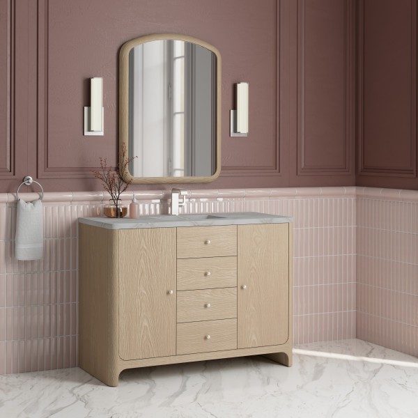 48″ James Martin Gracyn D125-V48-CSD-3VSL Vanity Cabinet Victorian Silver Top