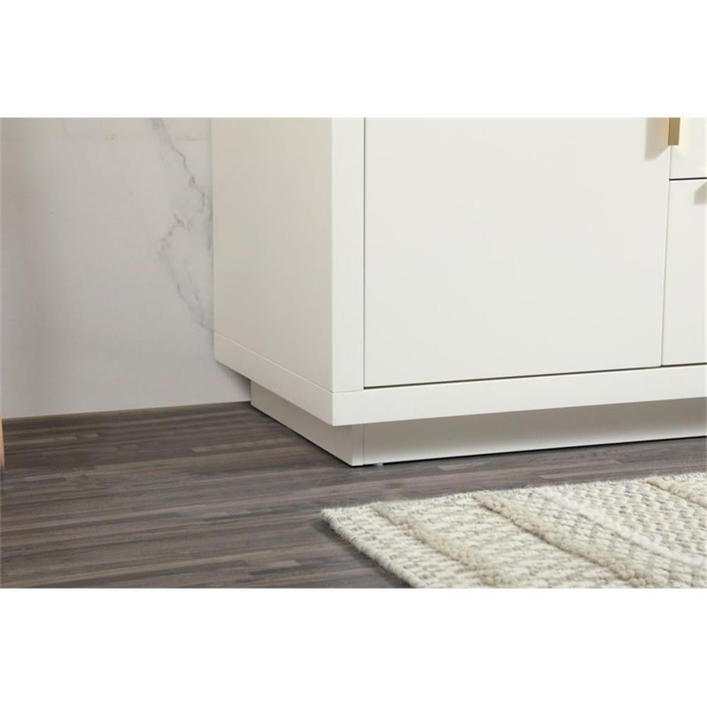 Elegant Decor Blake 30″ Aluminum Alloy MDF Single Bathroom Vanity in White