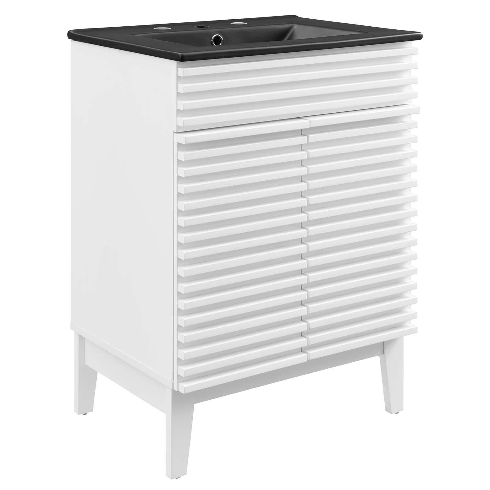 Modway Render 24″ Bathroom Vanity With Sink in White Black
