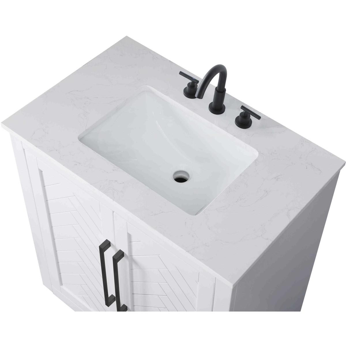 Elegant Lighting VF29030WH Chase 30 X 34 inch White Bathroom Vanity Cabinet