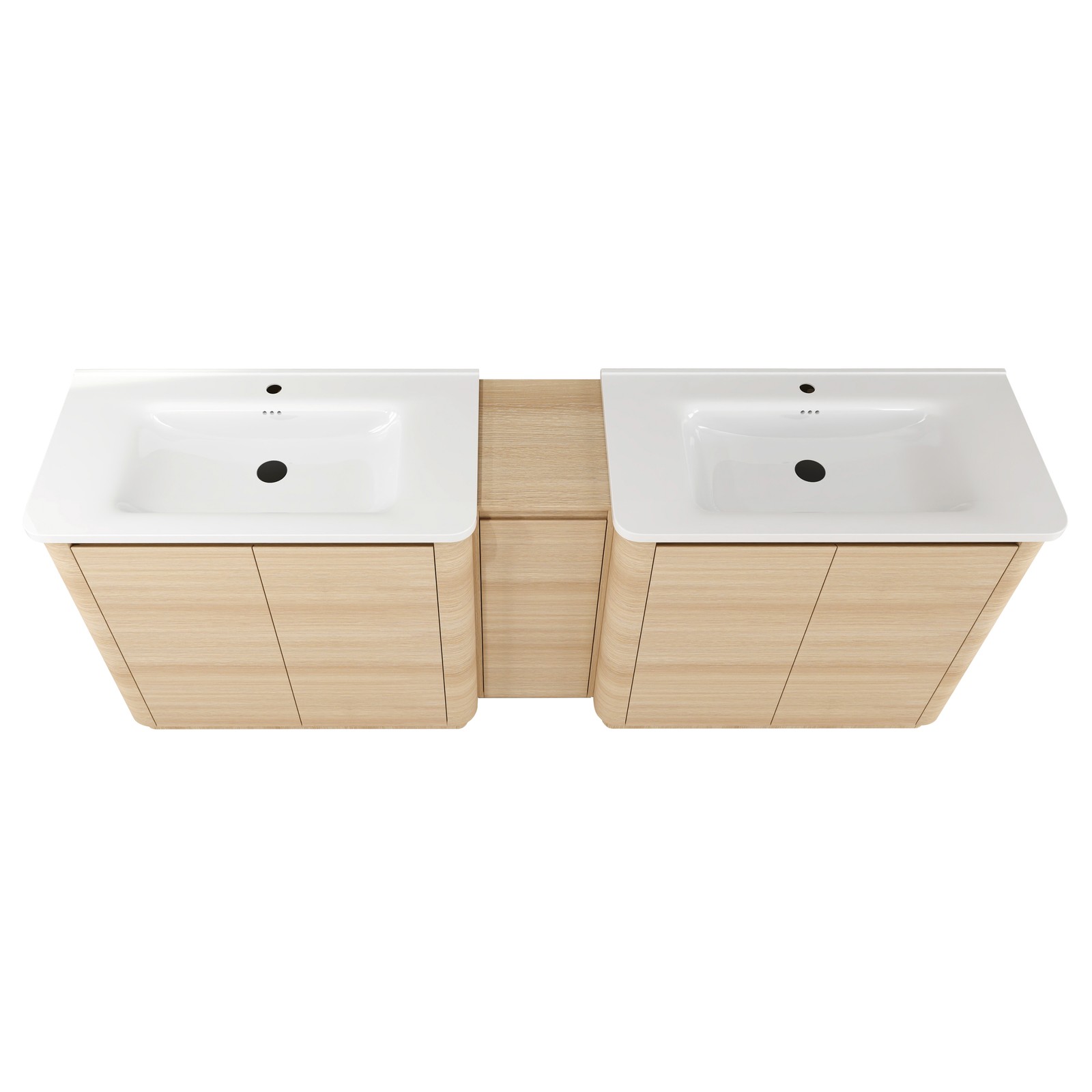 2X40“ Plywood Freestanding Bathroom Vanity W/ Ceramic Sink +Storage Cabinet Oak