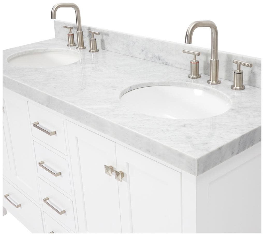 Ariel A060DCW5OVO Cambridge 60″ – Midnight Blue / Italian Carrara Marble Top /