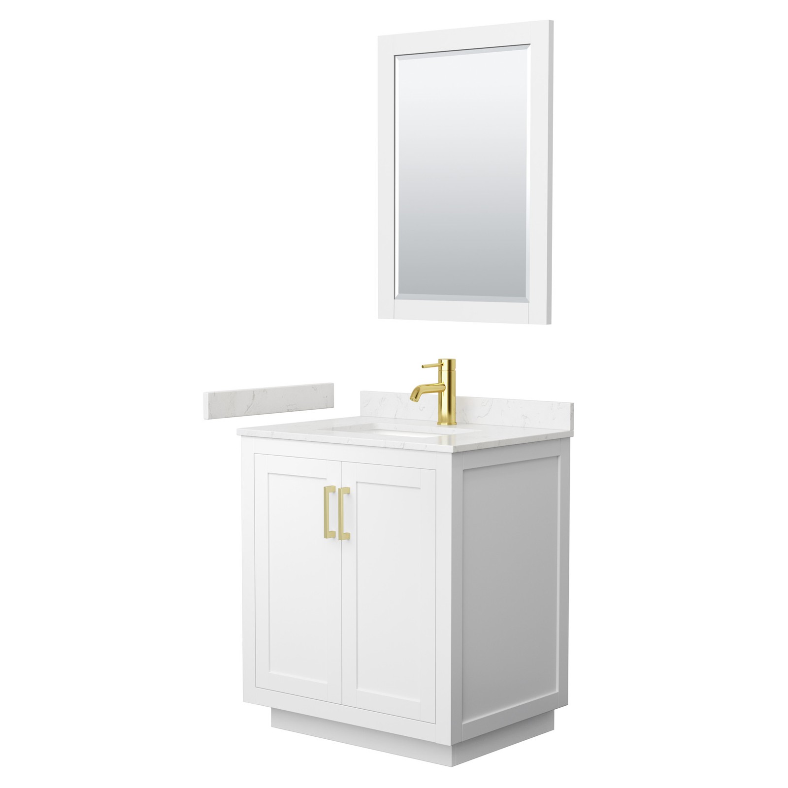 Wyndham Collection WCF2929-30S-VCA-M24 Miranda 30″ – Dark Gray / White Cultured