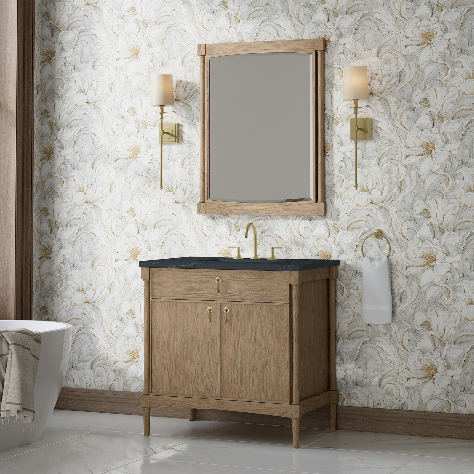 James Martin Vanities D680-V36-3CSP Kinnsden 36″ – Sable Oak