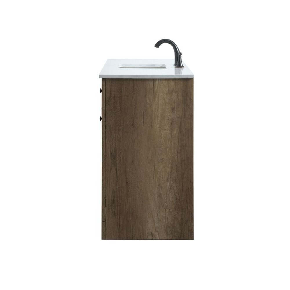 Pemberly Row Transitional 54″ Solid Wood Bathroom Vanity in Natural Oak