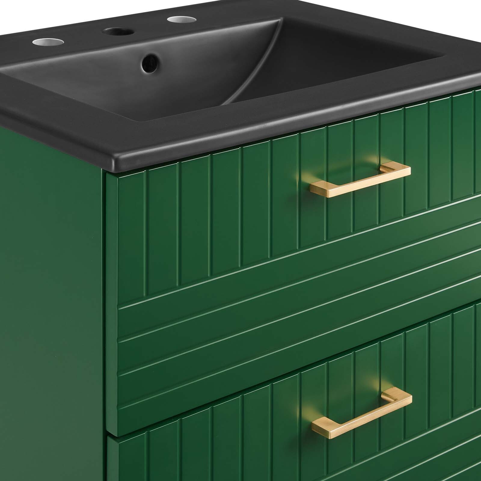 Modway Daybreak 24″ Wall-Mount Bathroom Vanity in Green Black