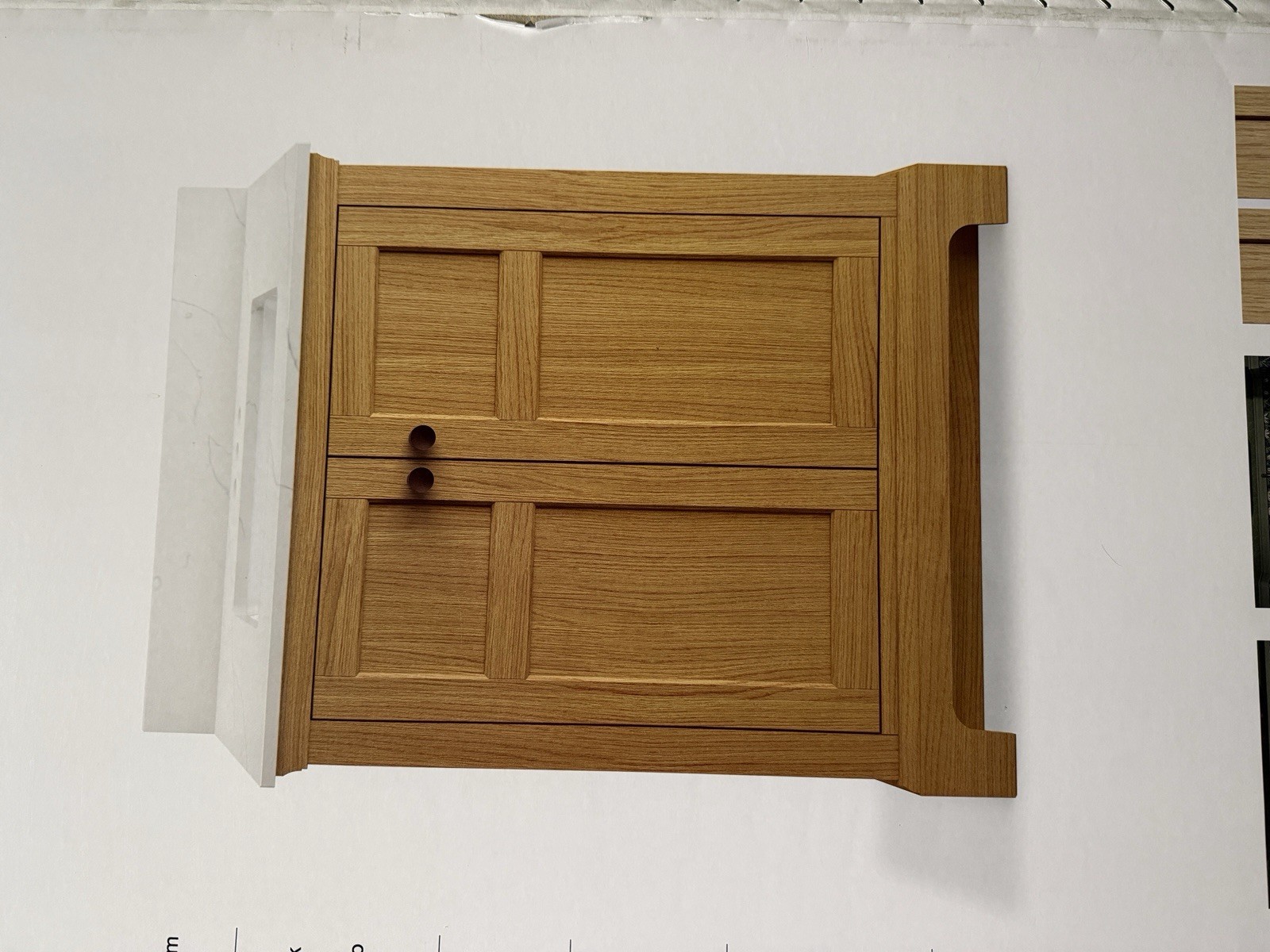 Kohler Baskin 30″ Single Sink Vanity Set, Quartz Top, Light Oak Soft-Close