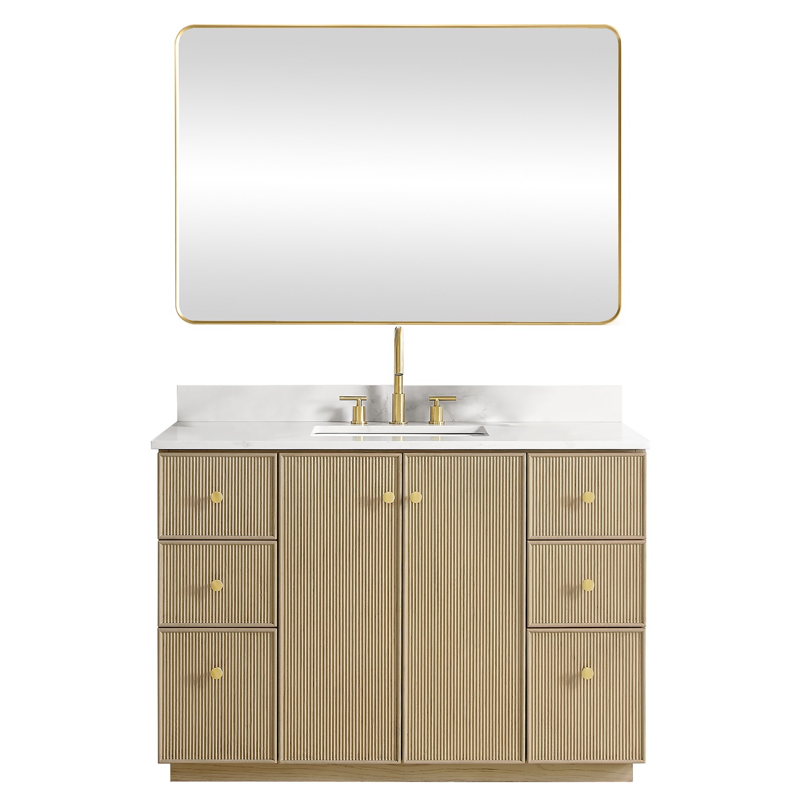 Miseno MV-OZA48-WQT Oza 48″ – Aged Natural Oak