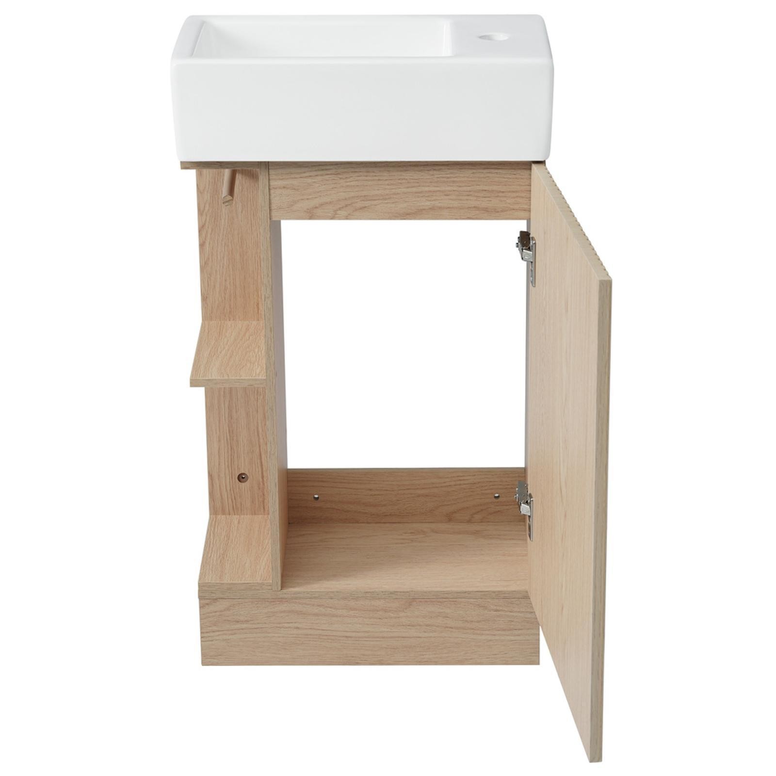 Bathroom Vanities MDF Wood Cabinet with Ceramic Sink Left Right Orientation