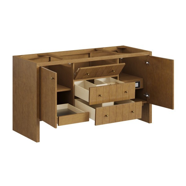 60″ James Martin Hudson 435-V60S-HNO Single Vanity Cabinet Honey Oak