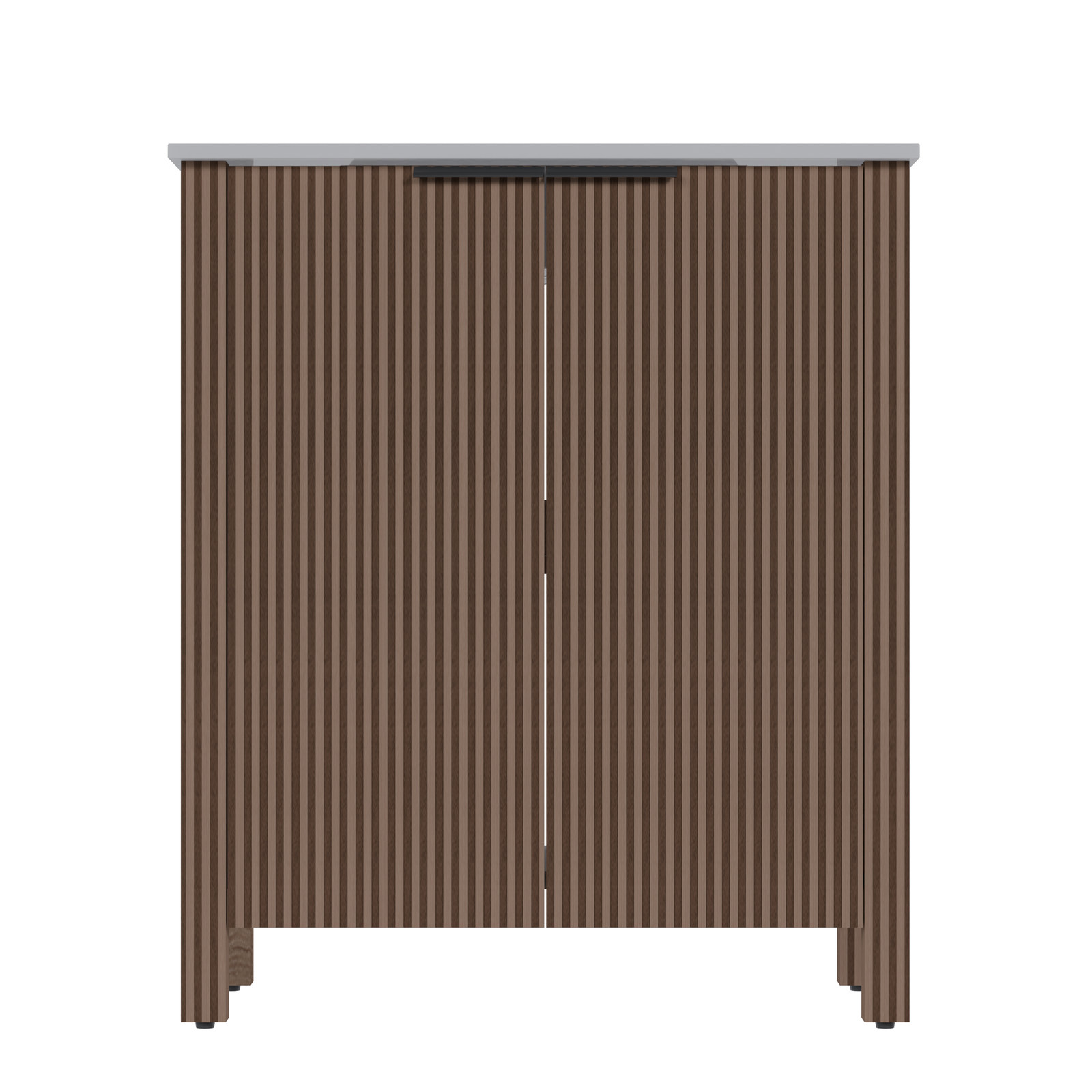 Bathroom Vanity Cabinet with White Ceramic Sink 30″ x 18.5″ x 34.5″ Brown