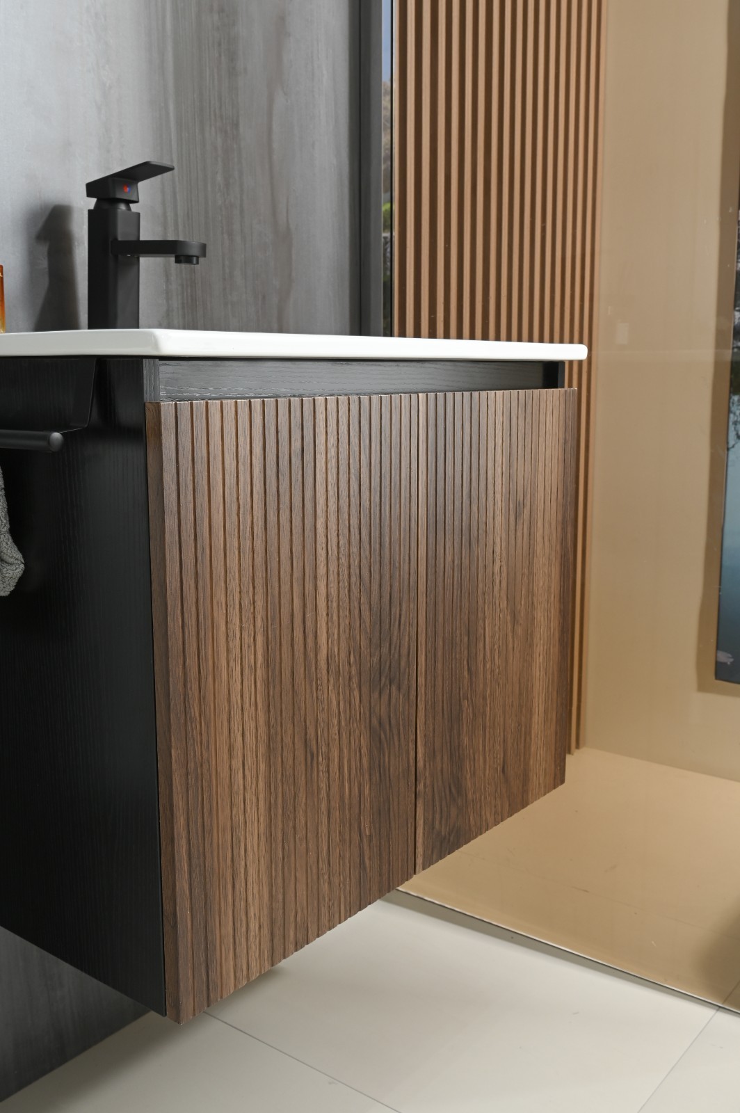 Goodyo 24 in Bathroom Vanity with Sink, Floating Wall-mount Cabinet with 2 Doors