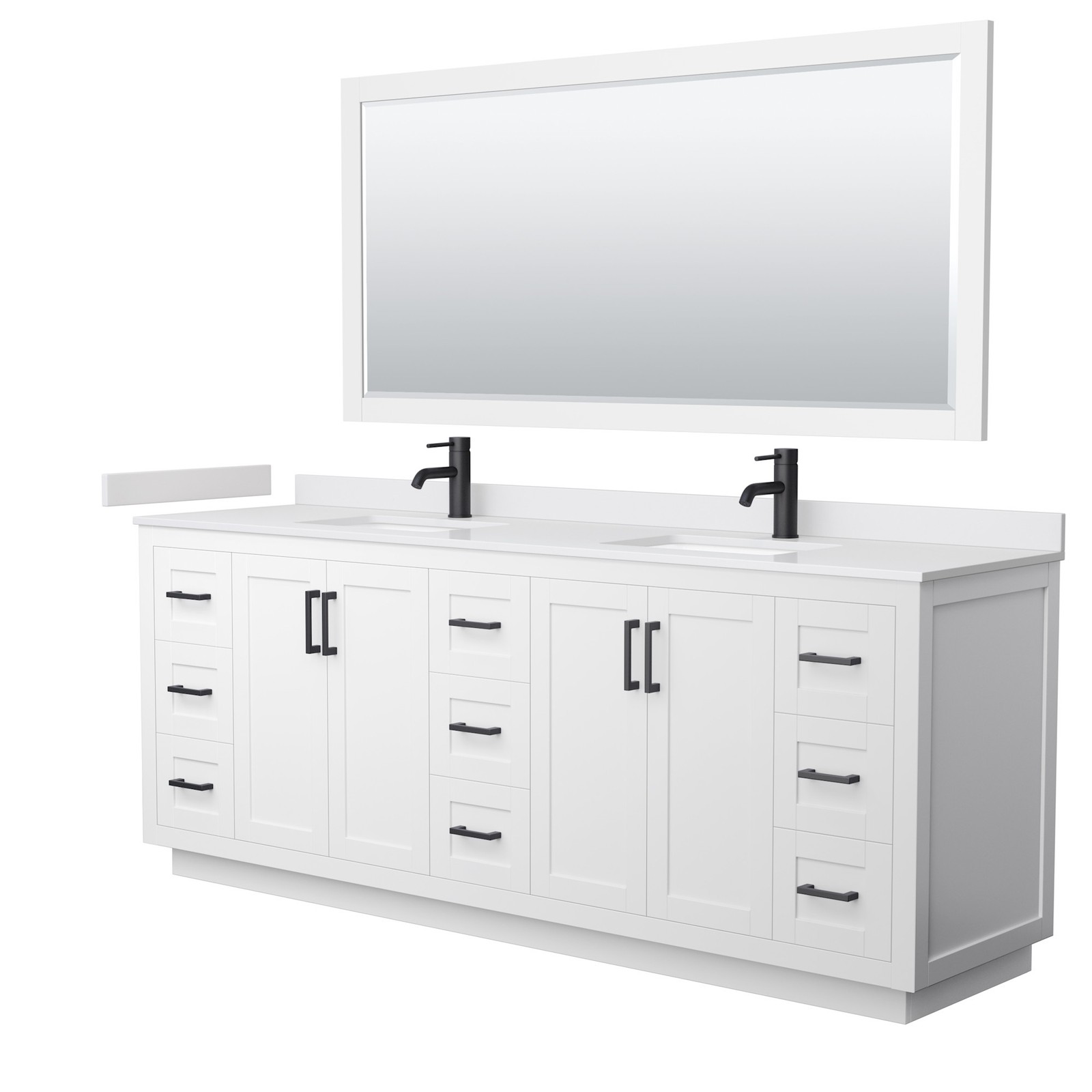 Wyndham Collection WCF2929-84D-VCA-M70 Miranda 84″ – Green / Carrara Cultured