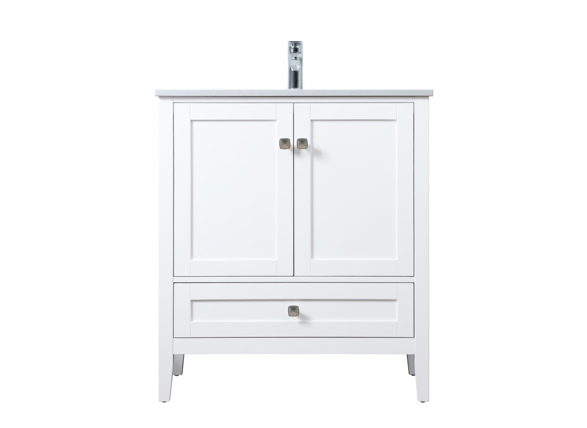 Elegant Lighting VF21130 Hamilton 30″ – White